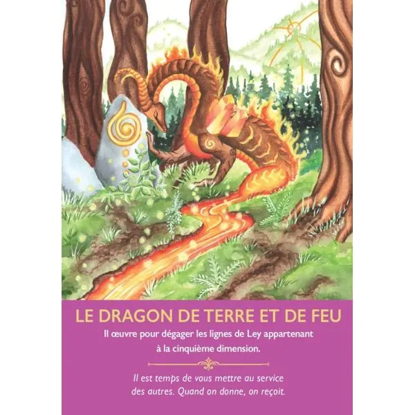 L'Oracle des Dragons - Carte "Le Dragon de Terre et de Feu" | Dans les Yeux de Gaia