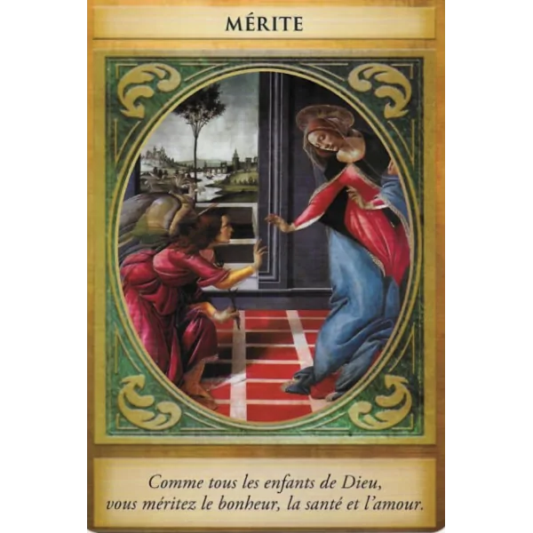 Carte "Mérite" de l'archange Gabriel de Doreen Virtue, vue de face | Dans les Yeux de Gaia