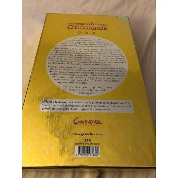 Le coffret ABC de la Chiromancie - Le livre + 50 fiches pour apprendre à lire les lignes de la main