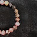 Bracelet Rhodonite perles rondes 8mm