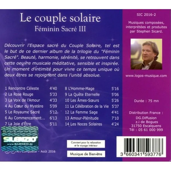 Le couple solaire - Féminin Sacré III - CD | Musique | Dans les yeux de Gaïa