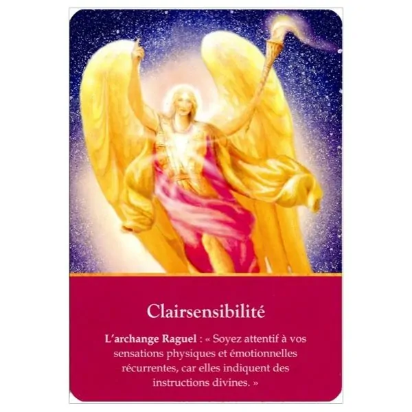 Cartes divinatoires des Archanges (44 cartes) - carte "Clairsensibilité" | Dans les Yeux de Gaïa