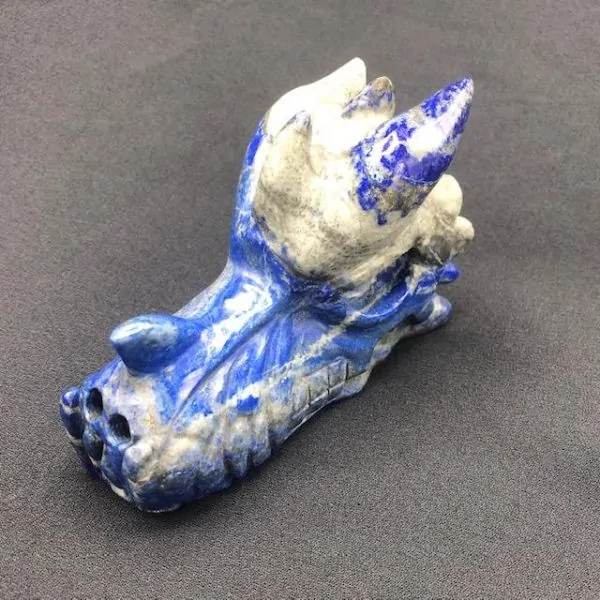 Tête de Dragon Lapis Lazuli -2| Dragons en Minéraux | Dans les yeux de Gaïa