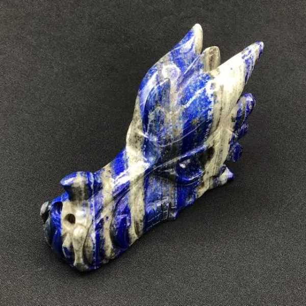 Tête de Dragon Lapis Lazuli -1| Dragons en Minéraux | Dans les yeux de Gaïa
