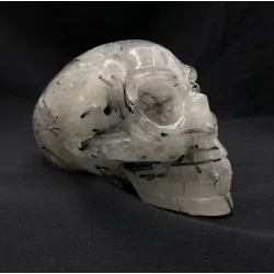 Crâne en Quartz Tourmaline