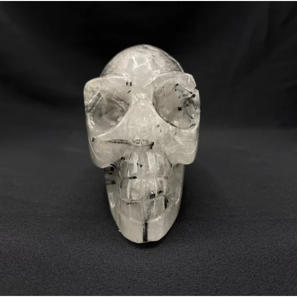 Crâne en Quartz Tourmaline | Crânes de Cristal | Dans les yeux de Gaïa