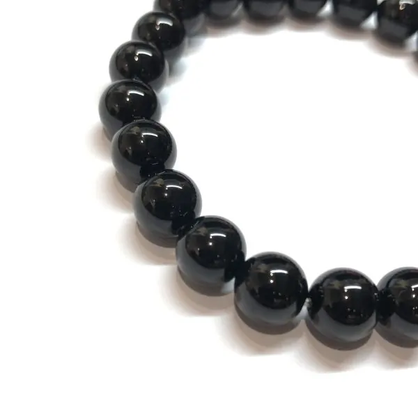 Bracelet Onyx Perles rondes 8 mm | Bracelets en Pierres | Dans les yeux de Gaïa