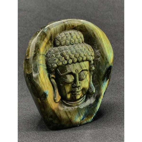 Tête de Buddha Labradorite -1| Minéraux de collection | Dans les yeux de Gaïa
