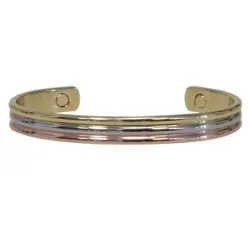 Bracelet cuivre 3 métaux Jonc | Bracelets en Pierres | Dans les yeux de Gaïa