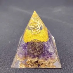 Mini pyramide Orgonite Améthyste