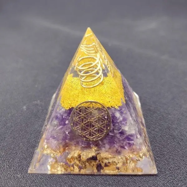 Mini pyramide Orgonite Améthyste