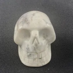 Petit crâne en Howlite | Crânes de Cristal | Dans les yeux de Gaïa