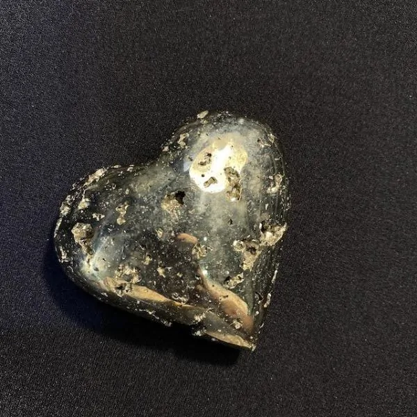 Coeur en Pyrite -4 | Sphères, Oeufs, et Coeurs | Dans les yeux de Gaïa