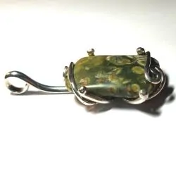 Pendentif en Jaspe Orbiculaire