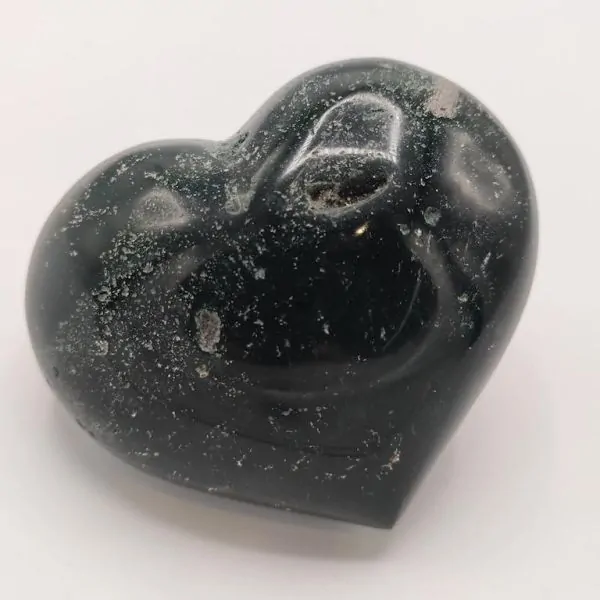 Coeur en Jaspe Océan -2 | Sphères, Oeufs, et Coeurs | Dans les yeux de Gaïa