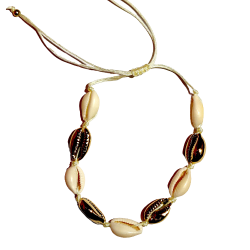 Bracelet de cheville en coquillage Cauri, photo 1 | Dans les Yeux de Gaia