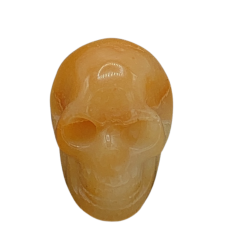 Crâne Miniature en Calcite Orange | Dans les Yeux de Gaia