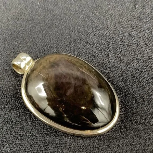 Pendentif en Obsidienne Menthogoshol en Argent 925 -1 | Pendentifs en Minéraux | Dans les yeux de Gaïa