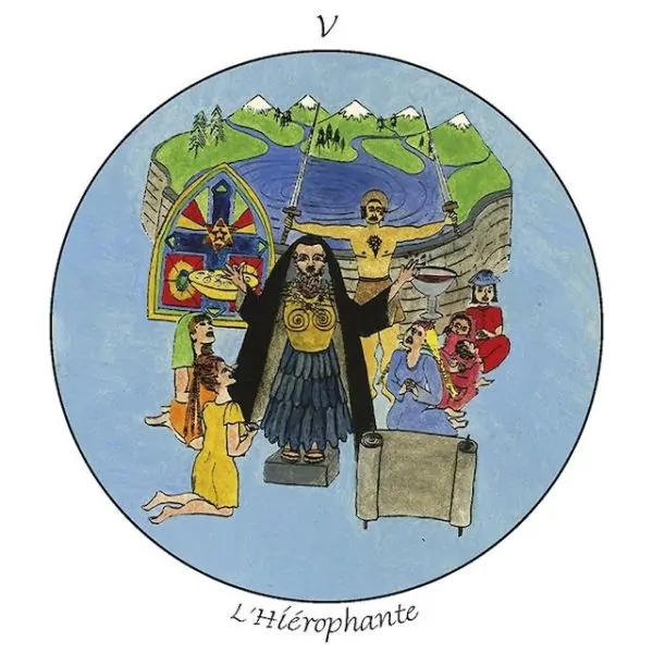 Carte "L'hiérophante" du tarot de la mère originelle | Dans les Yeux de Gaia
