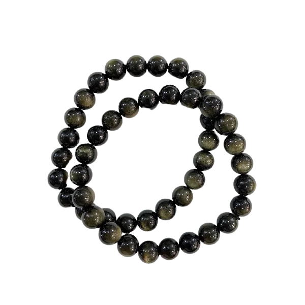 Bracelet Obsidienne dorée 8mm | Bracelets en Pierres | Dans les yeux de Gaïa