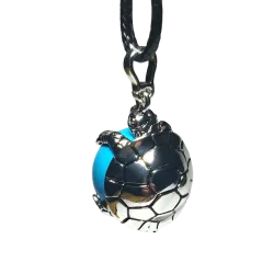 Bola tortue en métal argenté avec boule bleue | Bolas de grossesse | Dans les yeux de Gaïa