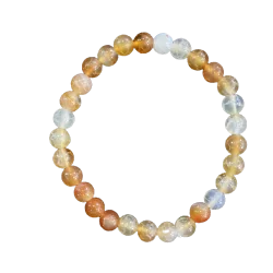 Bracelet Agate de Feu perles rondes 6mm | Bracelets en Pierres | Dans les yeux de Gaïa