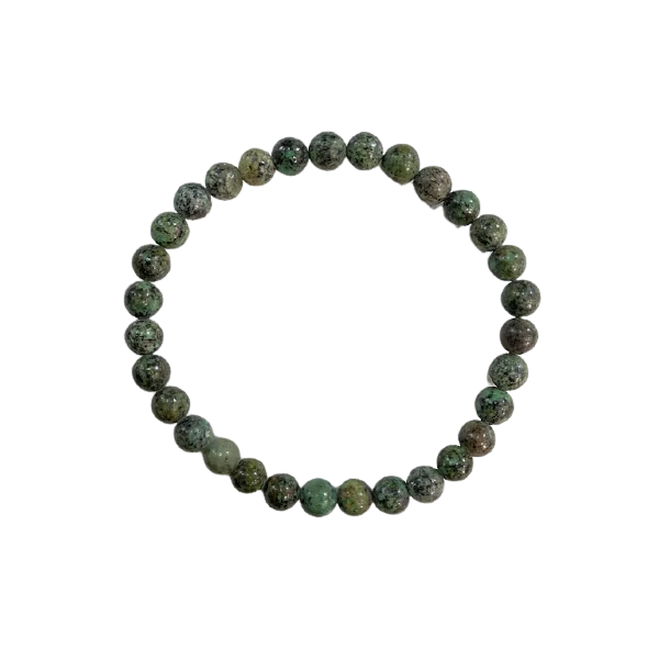 Bracelet Turquoise d'Afrique perles 6mm - 1 | Bracelets en Pierres | Dans les yeux de Gaïa