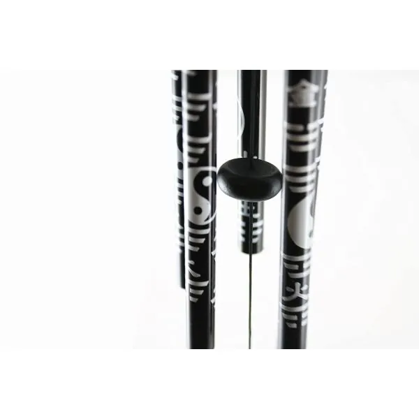 Grand Carillon Mobile 5 tubes en métal noir | Articles Bien-Être | Dans les yeux de Gaïa