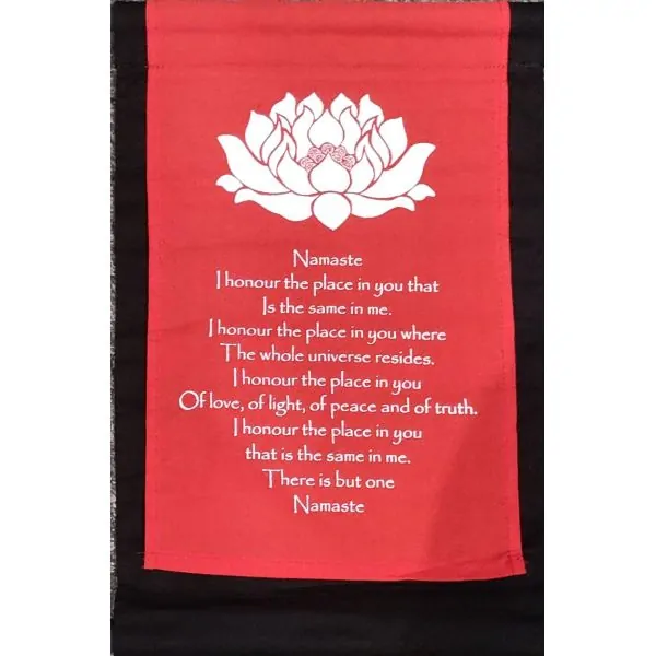 Drapeau Fleur de Lotus Namasté | Articles ésotériques | Dans les yeux de Gaïa