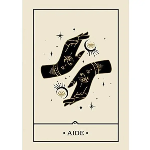 Carte "Aide" de l'oracle de la voix des âmes d'Isabelle Cerf | Dans les Yeux de Gaia