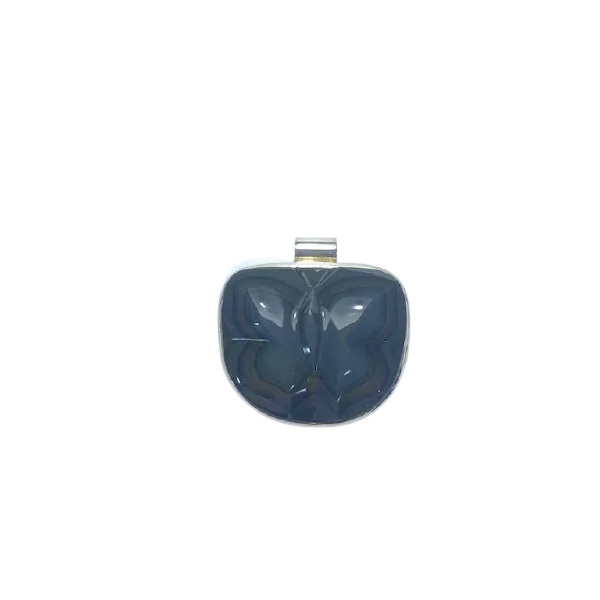 Pendentif Obsidienne Oeil Céleste Serti en Argent 925 -3| Pendentifs en Minéraux | Dans les yeux de Gaïa