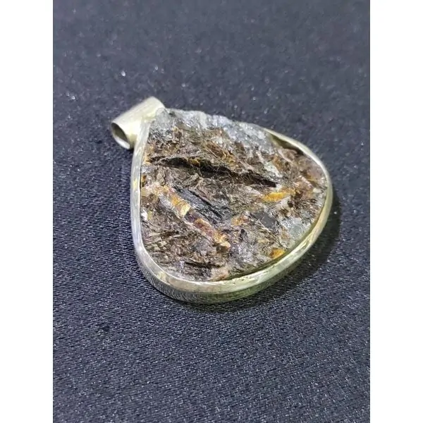Pendentif en Astrophyllite sur argent 925 -1 | Pendentifs en Minéraux | Dans les yeux de Gaïa