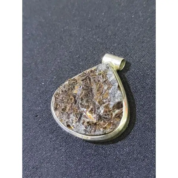 Pendentif en Astrophyllite sur argent 925 -1 | Pendentifs en Minéraux | Dans les yeux de Gaïa