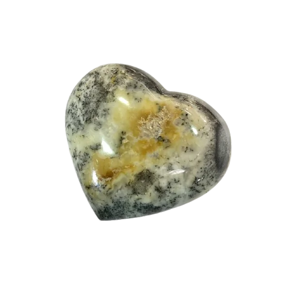 Coeur en Agate Dendritique -12 | Sphères, Oeufs, et Coeurs | Dans les yeux de Gaïa