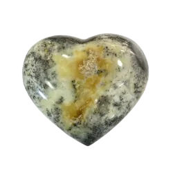 Coeur en Agate Dendritique -12 | Sphères, Oeufs, et Coeurs | Dans les yeux de Gaïa