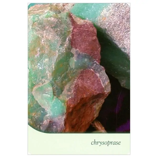 Carte "Chrysoprase" de l'oracle des cristaux de Toni Carmine Salerno | Dans les Yeux de Gaia