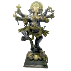 Grande Statue de Ganesh en Bronze 10,8kg - Photo 1 | Dans les Yeux de Gaia