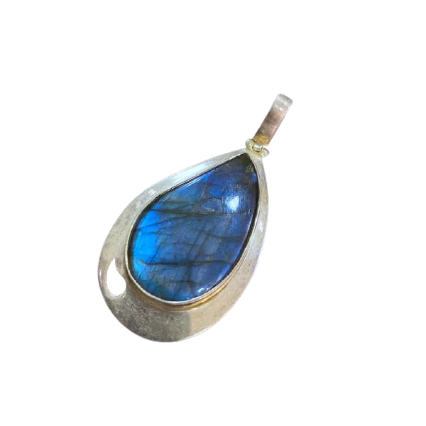 Pendentif Labradorite -1| Pendentifs en Minéraux | Dans les yeux de Gaïa