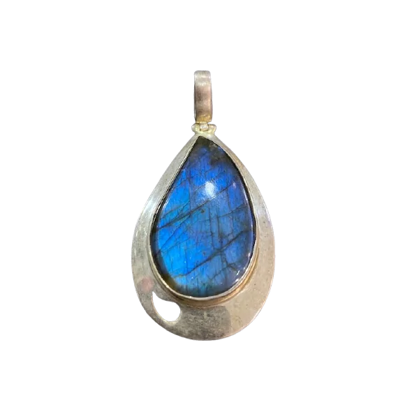 Pendentif Labradorite -1| Pendentifs en Minéraux | Dans les yeux de Gaïa