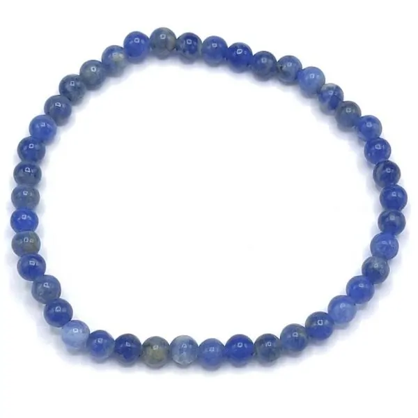 Bracelet Sodalite perle ronde 4mm | Bracelets en Pierres | Dans les yeux de Gaïa