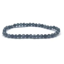Bracelet Obsidienne neige perle ronde 4mm | Bracelets en Pierres | Dans les yeux de Gaïa