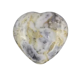 Coeur en Agate Dendritique -13| Sphères, Oeufs, et Coeurs | Dans les yeux de Gaïa