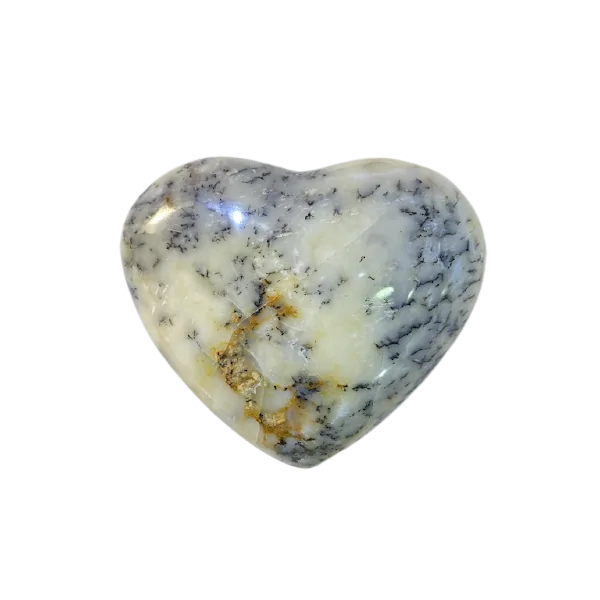 Coeur en Agate Dendritique -5 | Sphères, Oeufs, et Coeurs | Dans les yeux de Gaïa