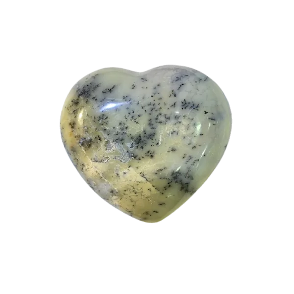 Coeur en Agate Dendritique -3 | Sphères, Oeufs, et Coeurs | Dans les yeux de Gaïa