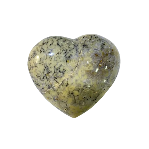 Coeur en Agate Dendritique -1 | Sphères, Oeufs, et Coeurs | Dans les yeux de Gaïa