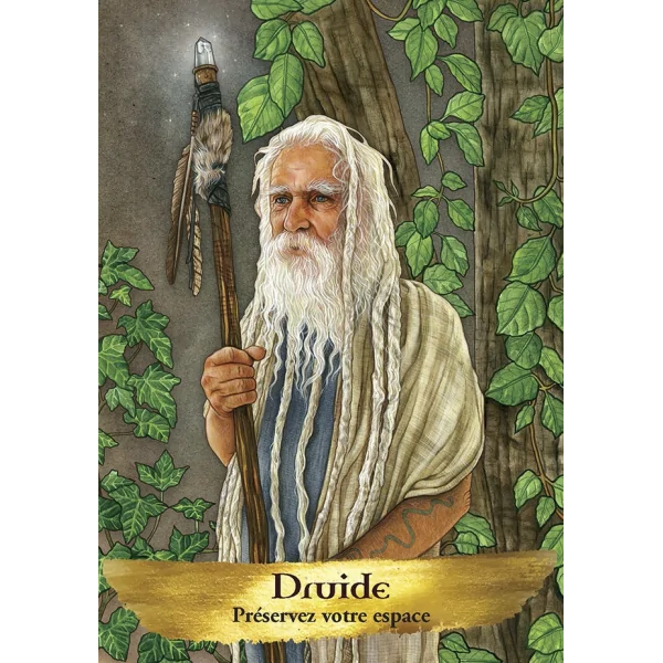 Carte "Druide" de l'oracle des esprits protecteurs - Guides, Guerriers, Anges et Chamans de Kyle Gray | Dans les Yeux de Gaia