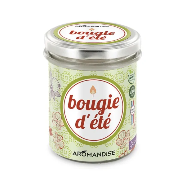 Bougie d'Été Citronnelle Geranium | Bougies parfumées | Dans les yeux de Gaïa
