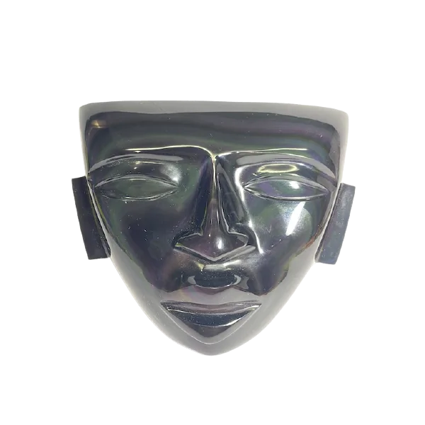 Masque en Obsidienne Oeil Céleste -4| Sculptures, Statues, Figurines | Dans les yeux de Gaïa