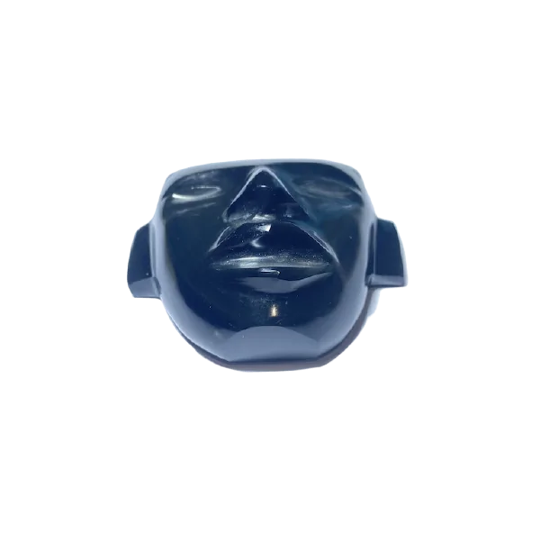 Petit Masque en Obsidienne Oeil Céleste -1| Sculptures, Statues, Figurines | Dans les yeux de Gaïa