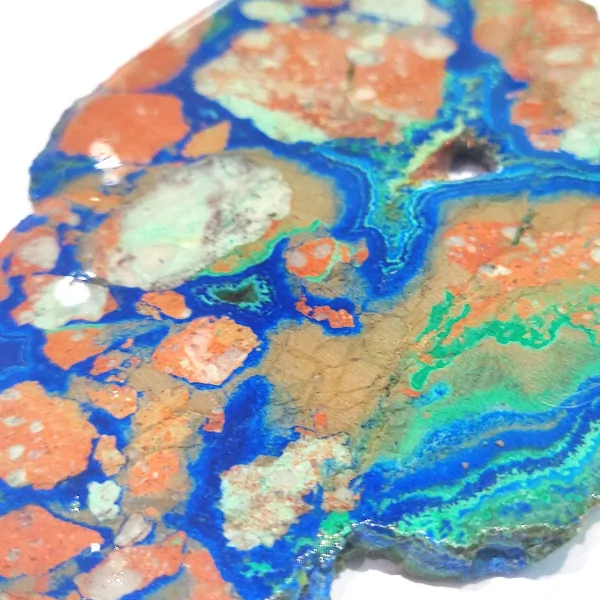 Plaque d'Azurite-Malachite et Cuprite -2| Minéraux de collection | Dans les yeux de Gaïa
